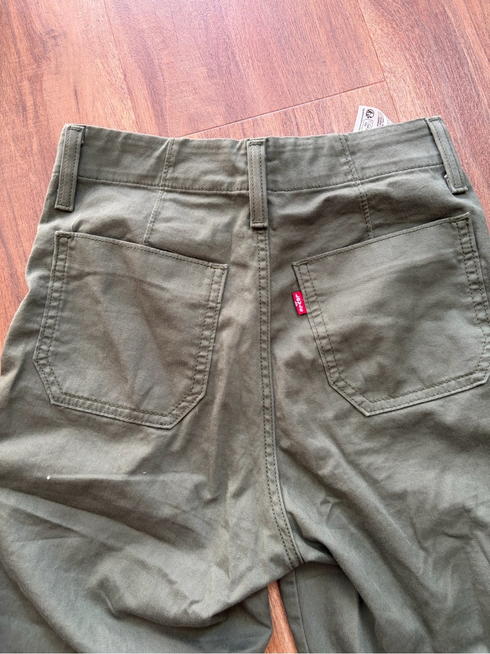 Levi’s Utility Carpenter Pants Olive Green Straight Leg Cotton Workwear Khaki - Picture 5 of 12